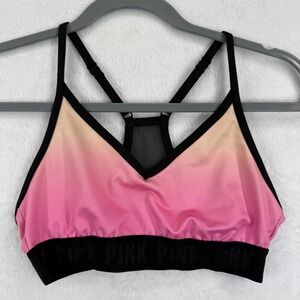 PINK Sport Victoria's Secret Lightly Lined‎ Ultimate Sports Bra Peach Pink Small
